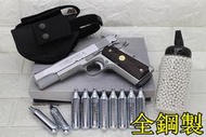 2館 鋼製 INOKATSU COLT M1911 手槍 CO2槍 銀 優惠組D 井勝 1911 柯特 MEU 45手槍