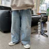 Casual long jeans loose fit goes with every outfit Korean and Hong Kong style spring fashion and aut