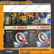 Bosch Europa Silver Horn 12V Free Bosch Relay with Socket