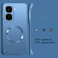 Magnetic Case for IQOO Neo 10 Pro Neo10 Metallic Paint Frameless Hard PC Full Protect Case for IQOO 