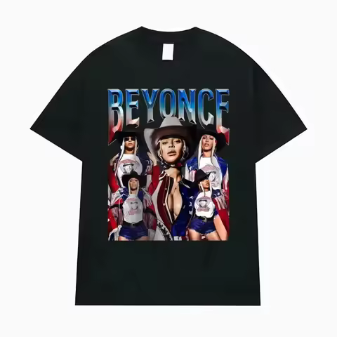 Cowboy Carter Beyonce Vintage Graphic T Shirt Women Fashion Hip Hop Streetwear T-shirts Casual T-shi