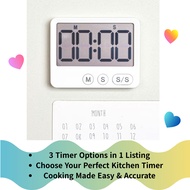 Mini Digital Kitchen Timer & Egg Timer | Large LCD | Magnetic | Cooking & Baking Timer