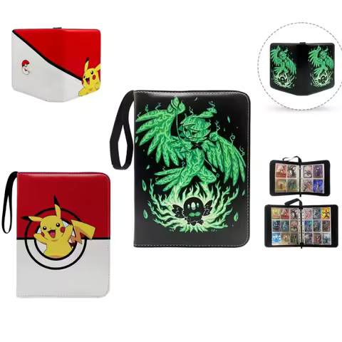 Pokemon 4 -Pocket 9-Pocket Binder Anime Card Pack Booklet - Anime Tcg Card Album & Collector’s Folde