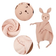 GB Cartoon Rabbit Baby Soother Toy Appease Bib Cute Cartoon Burping Cloth for Newbrons Breathable Co
