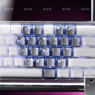 keycaps XVX Butterfly Keycap Love Supplement Silver White Transparent IMD Magnetic Axis Mechanical K