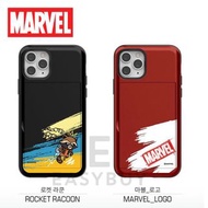 🇰🇷 Marvel Rocket Raccoon Marvel LOGO Expression Open Card Case 漫威 火箭浣熊 可放卡 可裝卡 可插卡 帶防摔效能款式 手機保護套 (適用於多款手機型號) iPhone13 iPhone12 iPhoneSE3  同時 適用於 三星 Samsung Galaxy S21 Galaxy S21+ S21 Ultra Note 20 Ultra Galaxy S22 S22+ S22 Ultra 最新款式 韓國直送