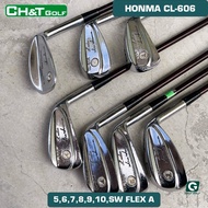 Honma CL-606 7-piece iron golf club set: 5, 6, 7, 8, 9, 10, Sw Flex A, original imported from Japan.