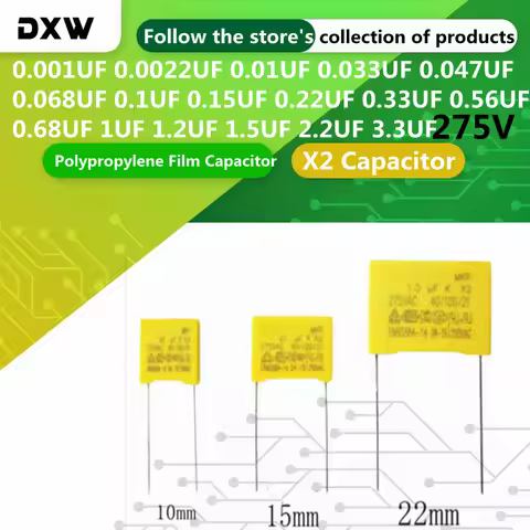 10PCS/Lot X2 Capacitor 275VAC 0.01 0.033 0.1 0.15 0.022 0.22 0.33 0.47 0.56 0.68 0.82 1 1.2 2.2uf Po