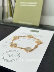 Van Cleef & Arpels bracelet 天然白貝母五花手鏈 VCA經典四葉草手鏈