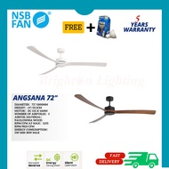 NSB ANGSANA 72 Inch DC Motor with Remote Control Ceiling Fan/KIPAS SILING BL