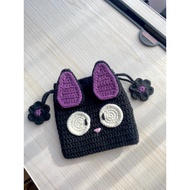 Jiji Ghibli Character Knit Pouch • Crochet Cute Pouch Ghibli