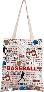 Baseball Gifts Baseball Sports Tote Bag Baseball Player Coach Team Gift Baseball Mom HandBag for Baseball Lovers