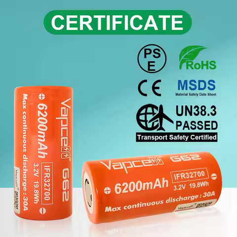 32700 lifepo4 Vapcell original IFR 32700 6200 mah 30A G62 Lifepo4 battery 3.2V lifepo4 32700