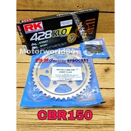 HONDA CBR150 CBR150R RKM SPROCKET SET RANTAI RK 428 KLO ORING GOLD CHAIN CBR 150 O-RING SPROCKET KIT