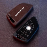 Car Key Case Cover Alcantara Material For BMW X3 X5 X6 F30 F34 E60 E90 F10 E34 E36 F20 G30 F15 F16 1