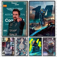 F1 Racing Driver Fernando Alonso Poster Poster Paper Print Home Living Room Bedroom Entrance Bar Caf