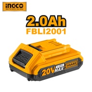 INGCO  แบตเตอรี่ 20V แบตเตอรี่ Lithium-Ion ขนาด 1.5 AH 2 AH 4AH 5AH รุ่น FBLI2001 FBLI2002 FBLI2003