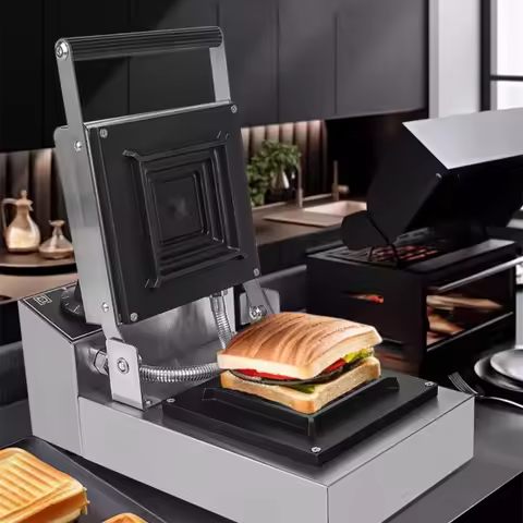 High Quality Commercial Burger Press Machine Gelato Panini Press Sandwich Waffle Toaster Breakfast M