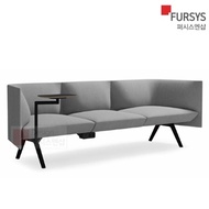 Fursys modular sofa fabric 3-seater cafe living room airy office lounge built-in buried outlet writing table CS613TM