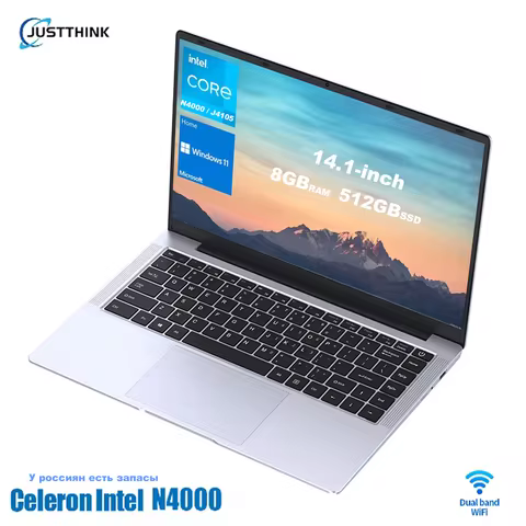 14.1-inch Lightweight Laptop 8GB RAM 256GB/512GB SSD Intel N4000 Windows 11Pro Adult Office Gaming L