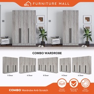 SKL Furniture 3D Anti- Scratch  Wood 2/3 Doors Wardrobe / ALMARI BAJU