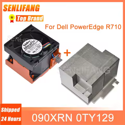 TY129 90XRN Cooler For Dell PowerEdge R710 CPU Processor Server Heatsink Fan Kit 0TY129 CPU Cooling