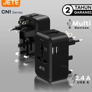 Jete Cn1 Universal Travel Adapter Dual Usb Charger Adapter Usa/Eu/Uk Quality