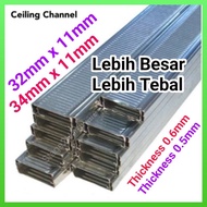 (Tebal&amp;Besar)6feet *Plaster Siling Channel / c channel (Ceiling)/ Besi Siling Gantung