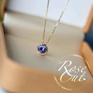 Accessories Sterling Silver High-End Light Luxury Japanese Natural Tanzanite Women Necklace Amethyst