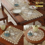 Embroidered Lace Table Runner / Dining Table Runner For 4 6 8 Seater / Alas Meja / Hiasan Meja / Pel