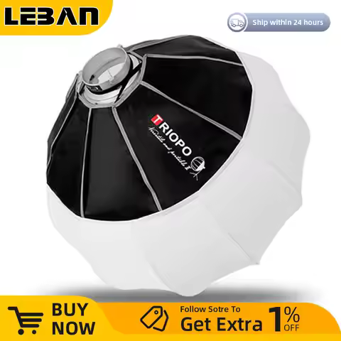 TRIOPO KQ65 65cm/26" Lantern Softbox Spherical Collapsible Soft Box Quick-Install Bowens Mount Studi