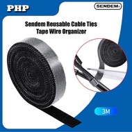 SENDEM Reusable Cable Ties Rainbow Circle Velcro Strap Cable Tie Fastening Tape Wire Organizer