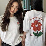 Beryl Floral Print Round Neck T-Shirt Basic T Shirt Woman