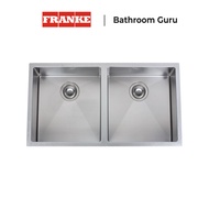 FRANKE Planar Undermount Double Bowl Stainless Steel Sink PZX 120-82