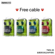 100%Original Remax Bluetooth Earphone Volume Control Earbud High-end texture Metallic with Charging 