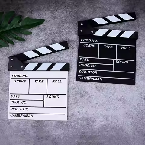 30 x 27cm Vlog Recording Photography Prop Director TV Movie Clapboard Clapperboard Video Scene