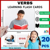 Kata Kerja Action Verb Flash Card for kid kata kerja bergambar autism speech delay speech flashcard 