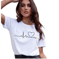 WOMEN'S DISTRO T-SHIRTS JUMBO PLAIN T-SHIRTS RELAXED T-SHIRTS HEART T-SHIRTS SIZE M L XL 2XL 3XL 4XL