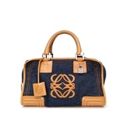 LOEWE Amazona29Bag牛仔藍牛皮/牛仔布銀扣手提包