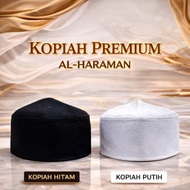 Kopiah Hitam / Putih AlHaraman / Kopiah keras hitam putih / kopiah tahfiz