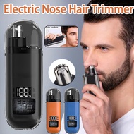 Mini Portable Electric Nose Hair Trimmer Led Digital Display Nose Ears Hair Eyebrow Trimmer Men's Re