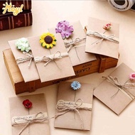 Korean DIY Vintage Handmade Kraft Paper Artificial Flower Greeting Card Christmas Birthday Wishes Ca