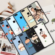 OPPO A74 5G F5 A73 A75 A75S F7 F9 Pro A7X 10ii8 Crayon Shin chan Soft Case Cover Silicone Phone Casing