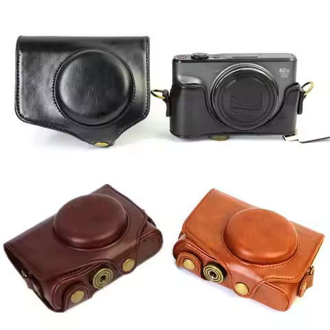 Leather Camera case for canon SX720 SX730 SX740 bag Grip strap