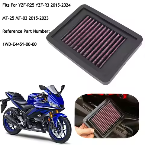 High Flow Air Cleaner Element Intake Air Filter For Yamaha YZF-R3 YZF-R25 YZF R25 R3 MT-03 MT25 2015