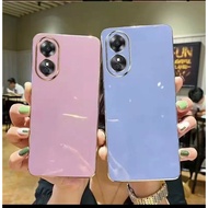TPU Case Plain Color Soft Gold Edge For OPPO A18 A38 A60 A59 A79 A31 A78 A58 A17 A17K A83 A76 A96 Re