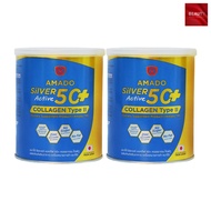 (New Formula) Amado Silver Active 50+ Collagen Type 2 50+ (100 Grams x 2 Cans) Collagen Supplement