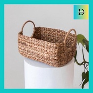 De'Nail^ Tray Handle Rotan Ikea Ayaman Enceng Gondok / Baki Nampan Keranjang Serbaguna
