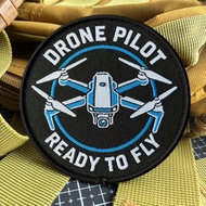 UAV Operator Morale Applique "Drone Pilot" RC Quadcopter Aviation Embroidered Badge Hook & Loop Patc
