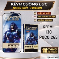 Tempered glass Redmi 13C, Poco C65 premium full screen sharkcase phone screen protector
